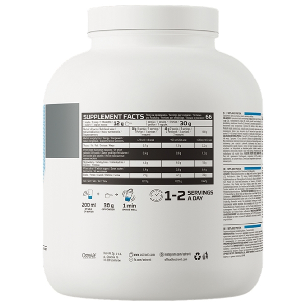 Proteină OstroVit 100% WHEY PROTEIN 2000 g Unt de arahide | praf photo 2