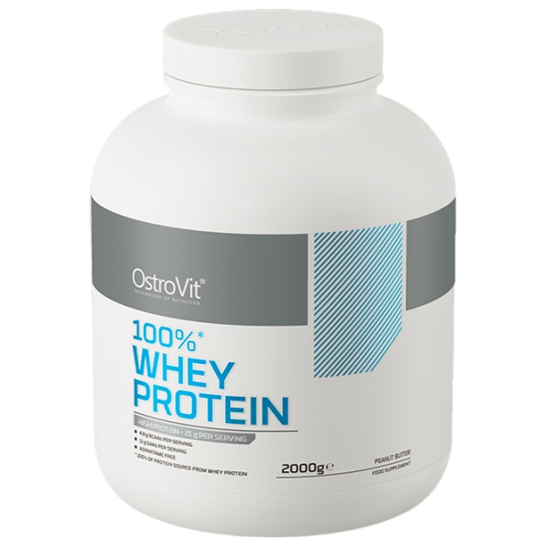 Proteină OstroVit 100% WHEY PROTEIN 2000 g Unt de arahide | praf photo 3