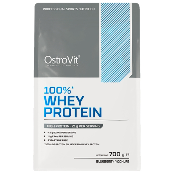 Proteină OstroVit 100% WHEY PROTEIN 700 g Coacăză și iaurt | praf photo 2