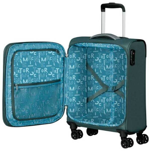 Чемодан American Tourister Pulsonic Spinner Expandable Тёмно-зелёный 40л   photo 5