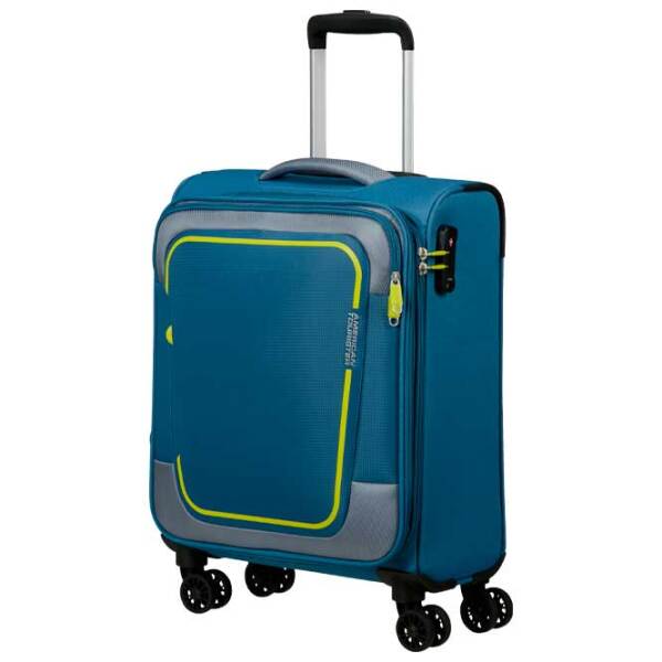 Чемодан American Tourister Pulsonic Spinner Expandable Blue Lime Green 40 л  photo 2