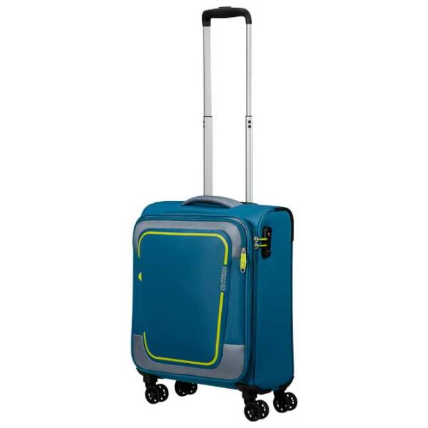 Чемодан American Tourister Pulsonic Spinner Expandable Blue Lime Green 40 л  photo 3