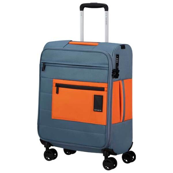 Valiză Samsonite Vaycay Spinner expandable Grey Orange 42l   photo 3