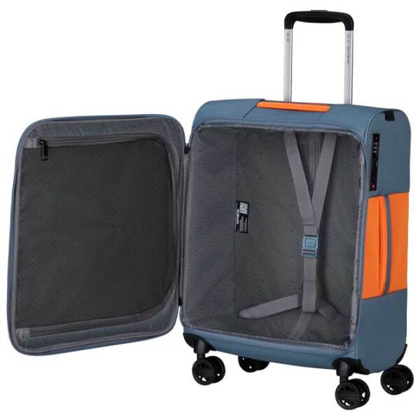 Valiză Samsonite Vaycay Spinner expandable Grey Orange 42l   photo 4