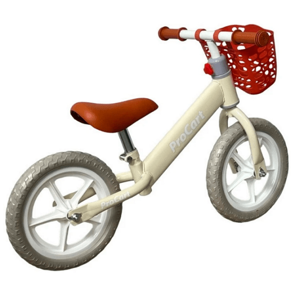 Bicicletă fără pedale Procart SH-N956 12" 12" Cream  Oțel / Pentru copii photo 6