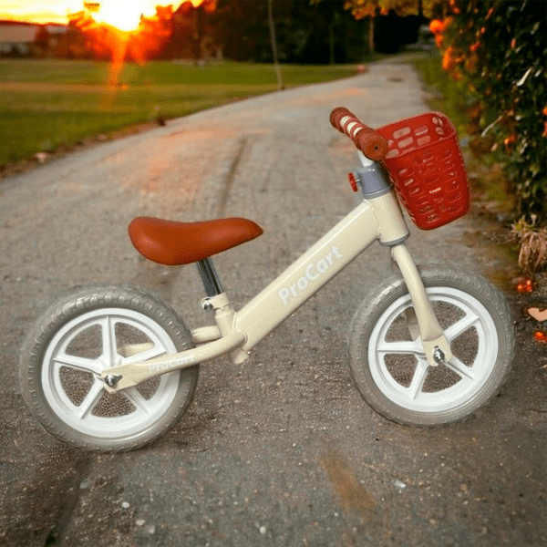 Bicicletă fără pedale Procart SH-N956 12" 12" Cream  Oțel / Pentru copii photo 7