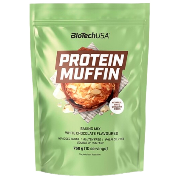 Протеин BioTechUSA Protein Muffin 750 г Белый шоколад | порошок photo 2