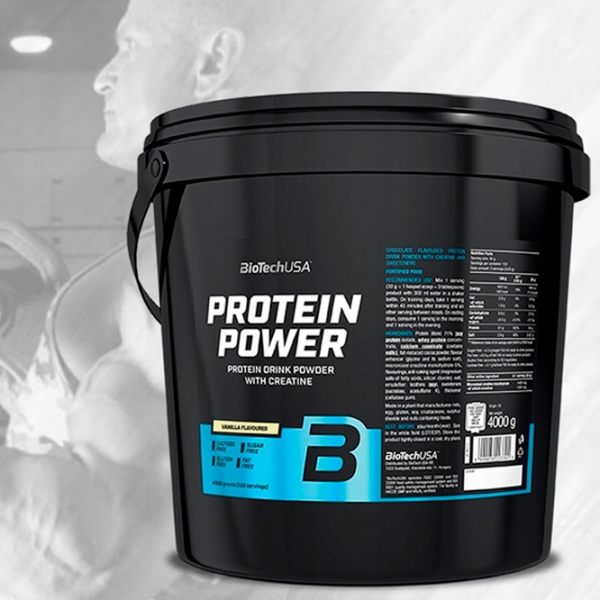 Proteină BioTechUSA Protein Power 4000 g Vanilie | praf photo 2