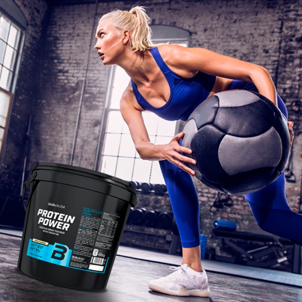 Proteină BioTechUSA Protein Power 4000 g Vanilie | praf photo 3