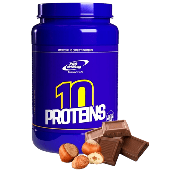 Proteină Pro Nutrition Powder 10 Proteins 1000 g Ciocolată , Alune | praf photo 1