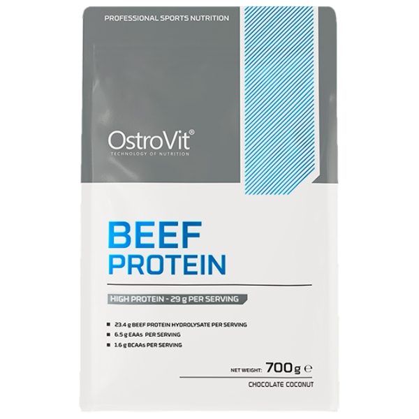 Proteină OstroVit Beef Protein 700 g Ciocolată, nucă de cocos | praf photo 3