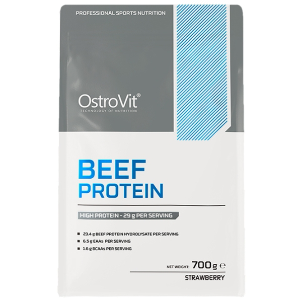 Proteină OstroVit Beef Protein 700 g Сăpșuni | praf photo 2