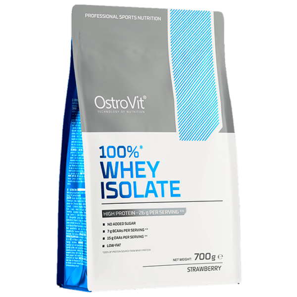 Proteină OstroVit 100% Whey Isolate 700 g Сăpșuni | praf photo 1