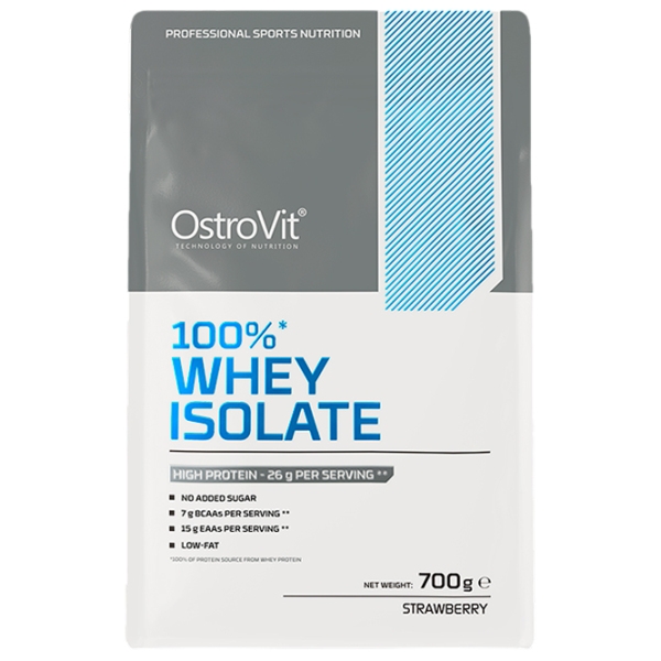 Proteină OstroVit 100% Whey Isolate 700 g Сăpșuni | praf photo 2