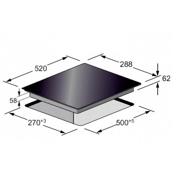 Plită încorporabilă cu inducție Kaiser KCT 3726 FI Black Vitroceramică, 3500 W photo 5