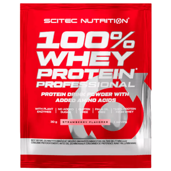 Proteină Scitec Nutrition 100% Whey Protein Professional 30 g Сăpșuni | praf photo 1