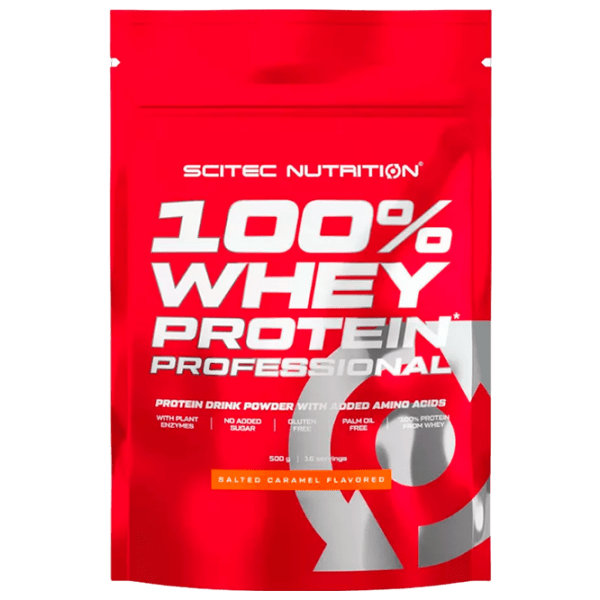 Proteină Scitec Nutrition 100% Whey Protein Professional 500 g Caramelă sărată | praf photo 1