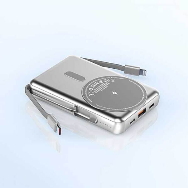 Power Bank 10000 мАч WIWU Trunk (22.5 Вт) Серебристый  photo 3