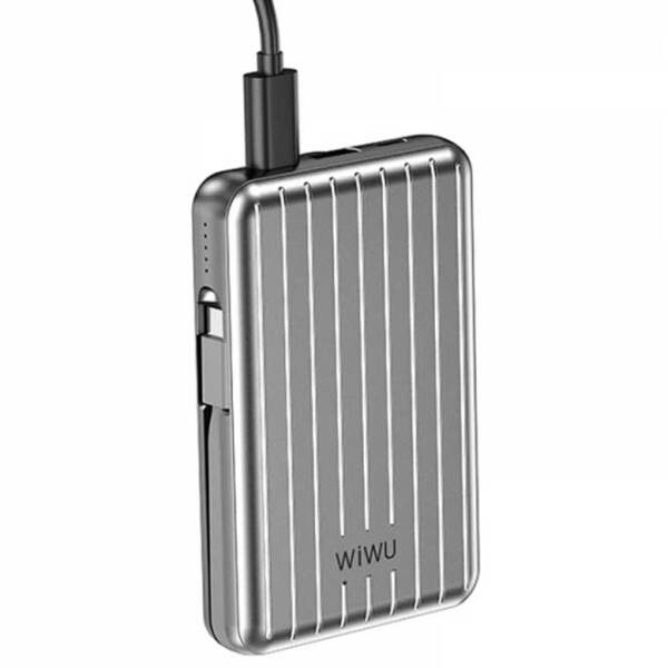 Power Bank 10000 мАч WIWU Trunk (22.5 Вт) Серебристый  photo 4