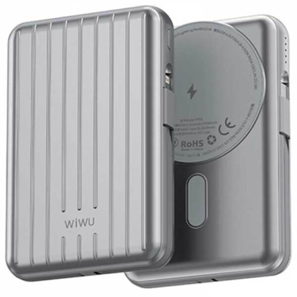 Power Bank 10000 мАч WIWU Trunk (22.5 Вт) Серебристый  photo 5