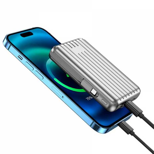 Power Bank 10000 мАч WIWU Trunk (22.5 Вт) Серебристый  photo 7