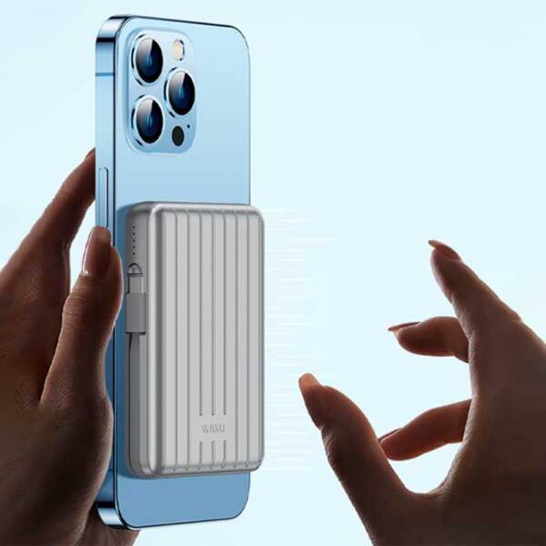 Power Bank 10000 мАч WIWU Trunk (22.5 Вт) Серебристый  photo 8