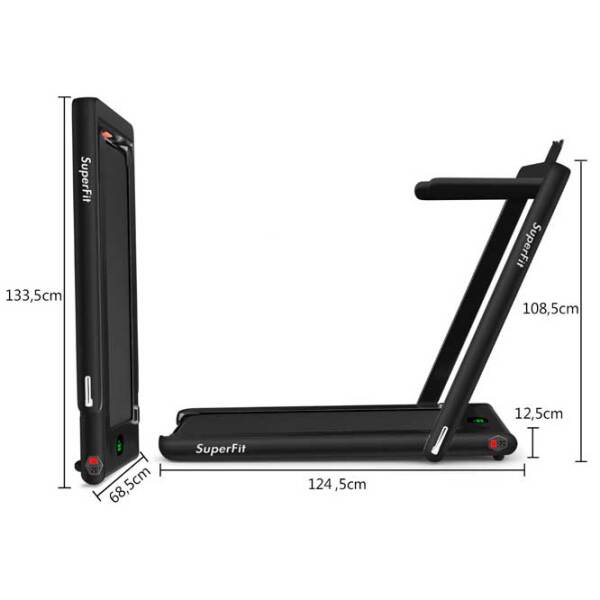 Беговая дорожка Costway SP37514DE-BK Черный 120 кг, 12 км/ч photo 3