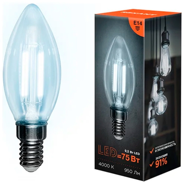 Bec LED cu filament Rexant CN35 604-092 E14 | 9.5 W | White photo 3