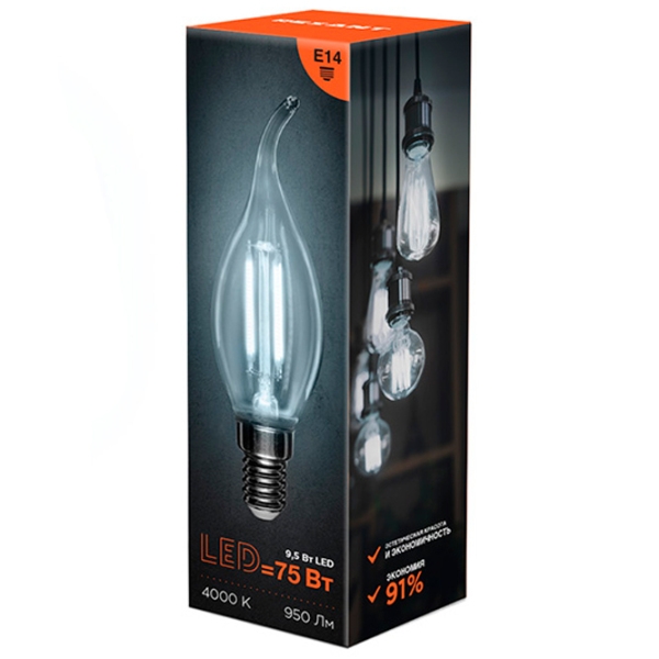 Bec LED cu filament Rexant CN37 604-110 E14 | 9.5 W | White photo 2