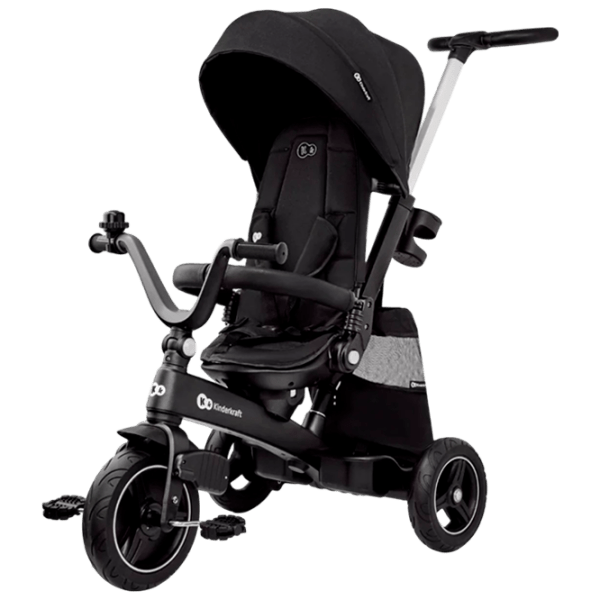 Triciclu KinderKraft EasyTwist Black Oțel/ Pentru copii photo 1
