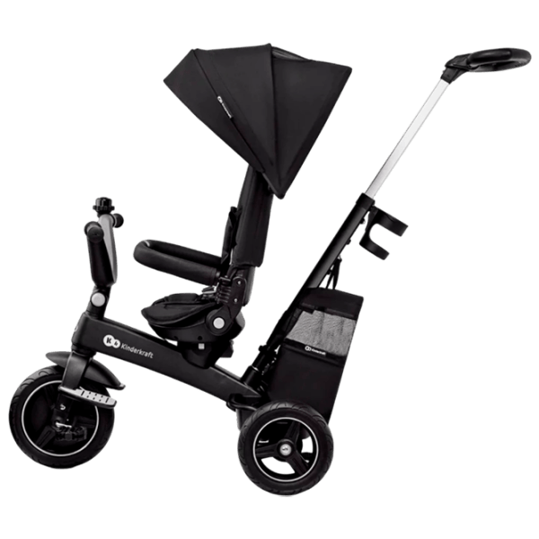 Triciclu KinderKraft EasyTwist Black Oțel/ Pentru copii photo 3