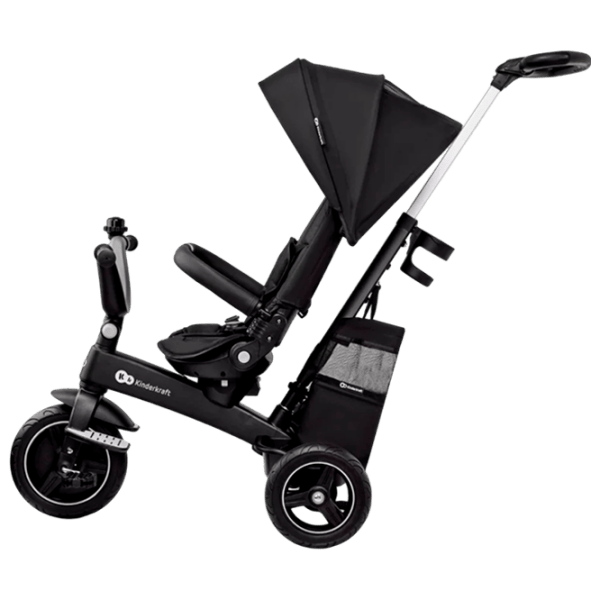 Triciclu KinderKraft EasyTwist Black Oțel/ Pentru copii photo 5