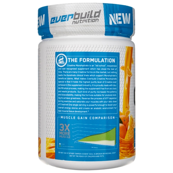 Creatină EverBuild Creatine Monohydrate (850010600581) 300 g photo 3