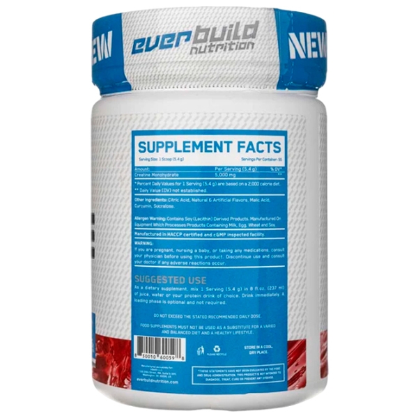 Creatină EverBuild Creatine Monohydrate (850010600598) 300 g photo 2