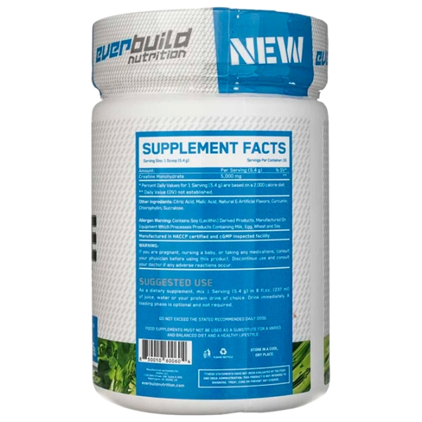 Creatină EverBuild Creatine Monohydrate (850010600604) 300 g photo 2