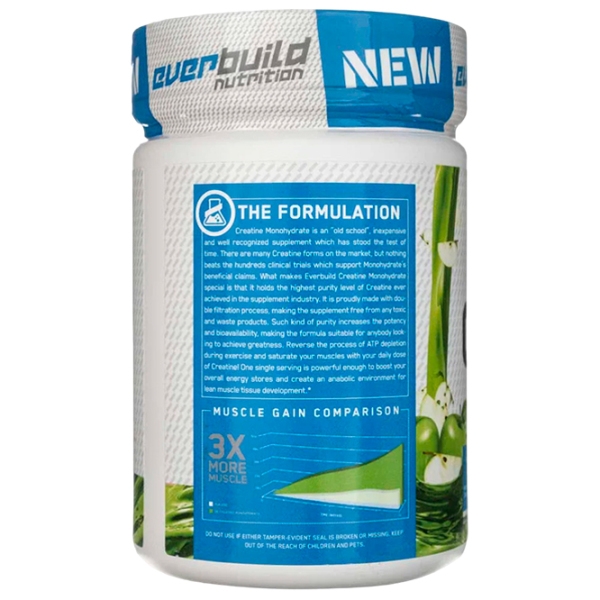 Creatină EverBuild Creatine Monohydrate (850010600604) 300 g photo 3