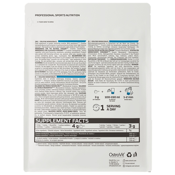 Креатин OstroVit Creatine Monohydrate (5902232610253) 300 г photo 2
