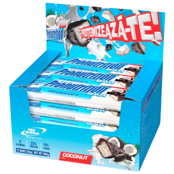 Batoane proteice Pro Nutrition Bar Box Nucă de cocos (pnn0277) 55 g photo 2