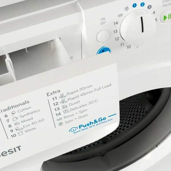 Mașină de spălat Indesit BWE 81295X WV White 8 kg, 1200 rpm, B photo 3