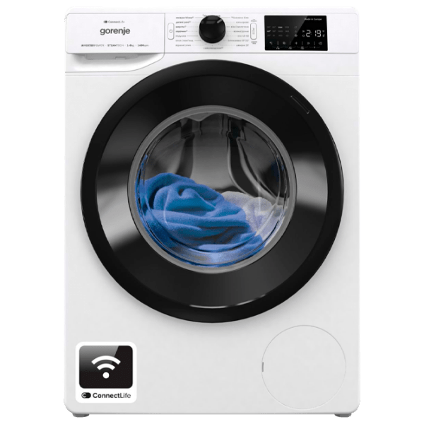 Mașină de spălat Gorenje WPNEI84SBSWIFI/ UA White 8 kg, 1400 rpm, A photo 1