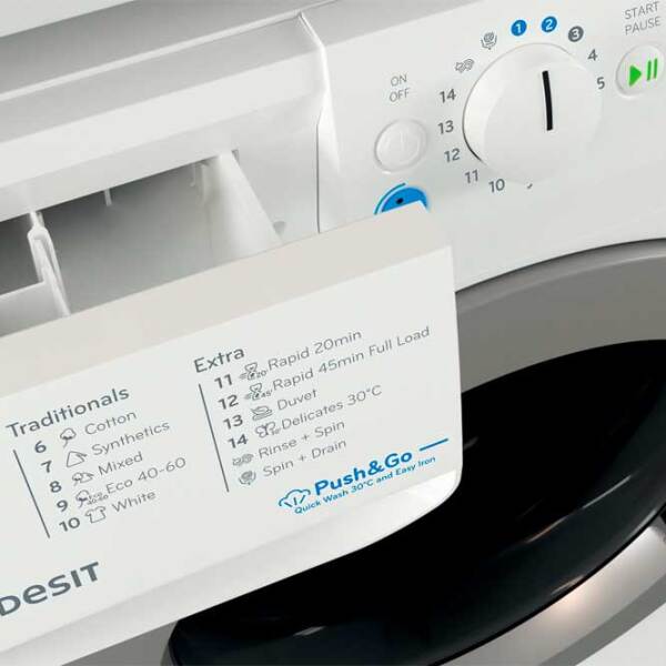 Mașină de spălat Indesit BWE 91496X WSV EE White 9 kg, 1400 rpm, A photo 2