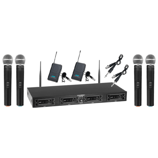 Microfon Professional McGrey Quad Wireless Microphone Set Black  photo 1