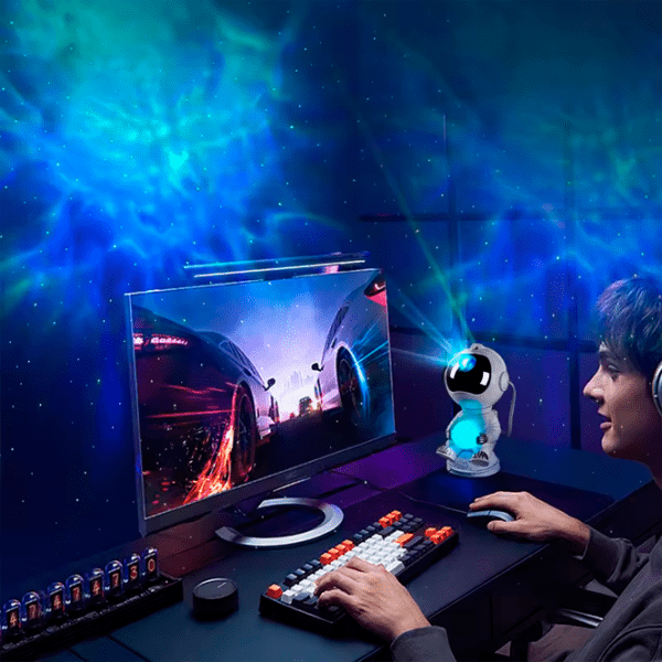 Proiector de stele Starry Sky Galaxy Nightlight Moon Mini White universal, photo 10