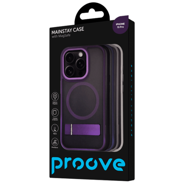 Чехол для смартфона Apple iPhone 15 Pro (Mainstay) Deep Пурпурный Proove, ТПУ, MagSafe Back photo 3