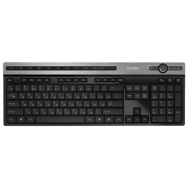 Клавиатура Sven KB-E5500W Black Для дома и офиса, Беспроводные photo 1