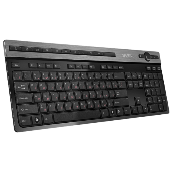 Клавиатура Sven KB-E5500W Black Для дома и офиса, Беспроводные photo 4