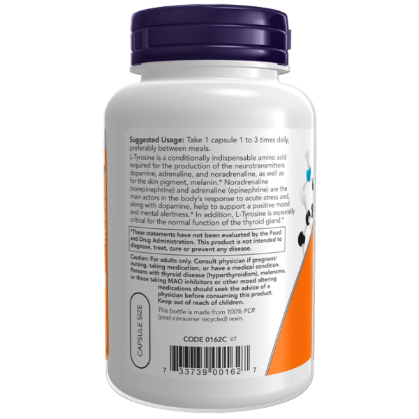 Aminoacizi Now Foods L-Tyrosine (733739001627) 500 mg photo 3