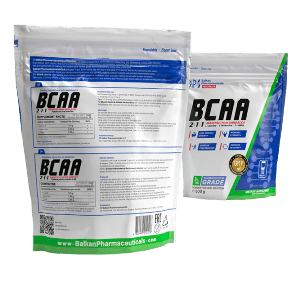 Aminoacizi Balkan Pharmaceuticals BCAA mar verde (4840982012518) 500 g photo 2