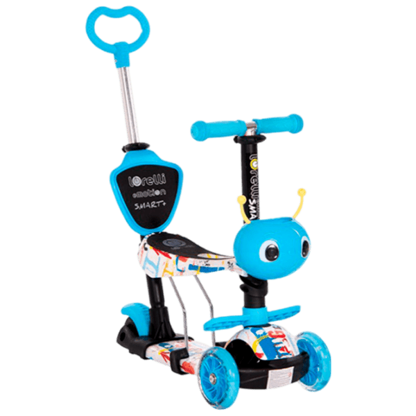 Детский трёхколёсный самокат Lorelli Smart Plus (10390030018) Blue 3 года, 20 кг, Пластиковые с силиконом photo 1