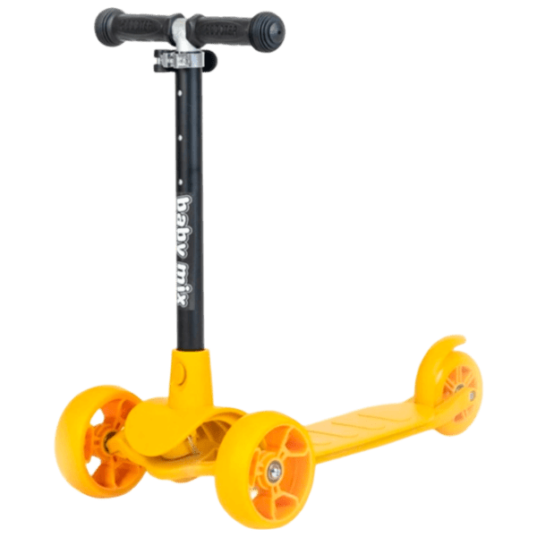 Детский трёхколёсный самокат Baby Mix Prime (8596164153765) Желтый 1.5 года, 30 кг, Полиуретановые photo 1
